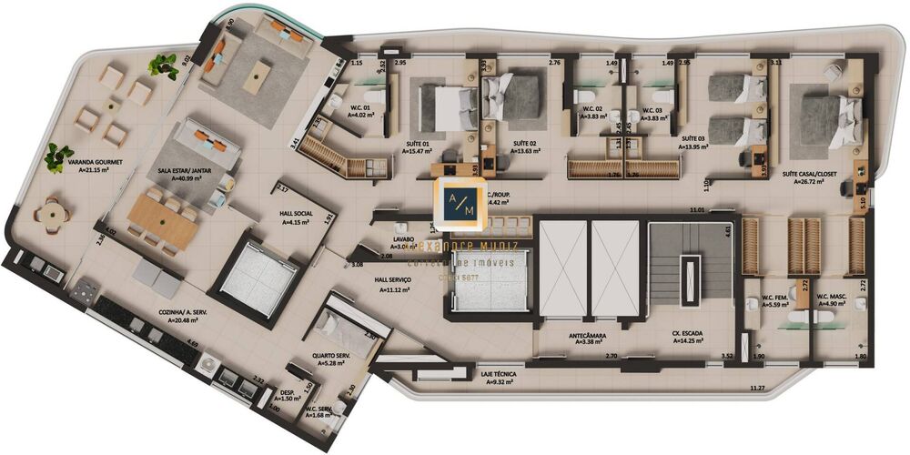 Apartamento, 4 quartos, 254 m² - Foto 13