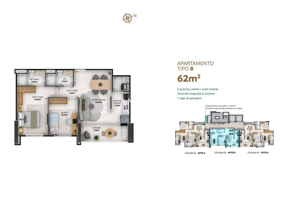 Apartamento, 2 quartos, 65 m² - Foto 14
