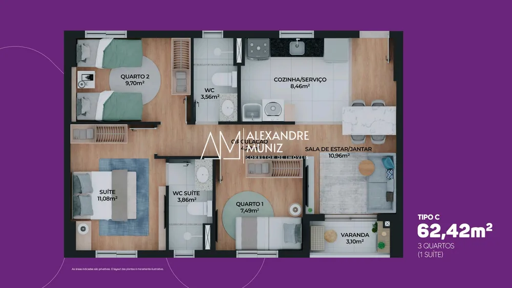 Apartamento, 2 quartos, 52 m² - Foto 13