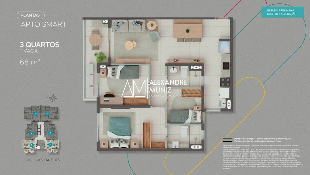 Apartamento, 3 quartos, 68 m² - Foto 6