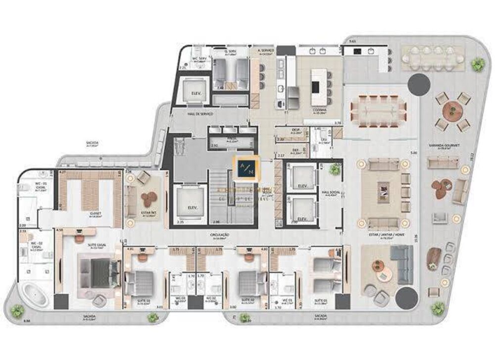 Apartamento, 4 quartos, 435 m² - Foto 21