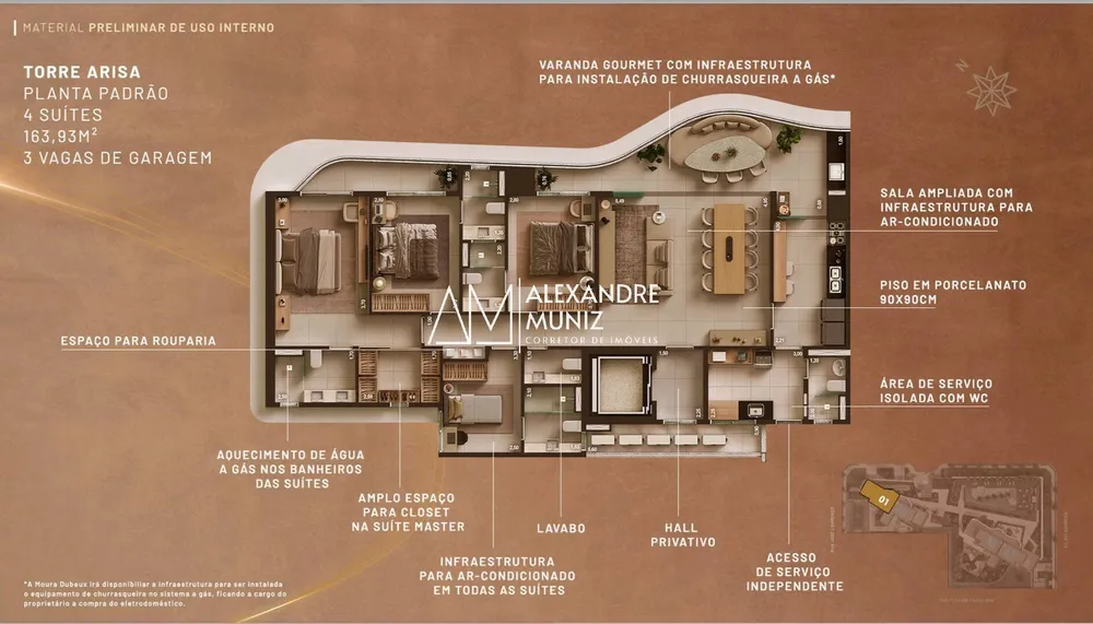 Apartamento, 4 quartos, 163 m² - Foto 16