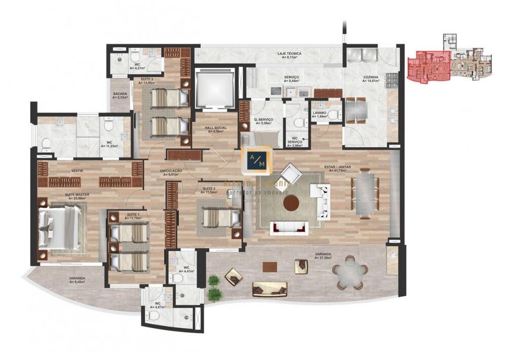 Apartamento, 5 quartos, 218 m² - Foto 5