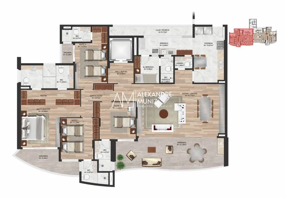 Apartamento, 5 quartos, 218 m² - Foto 11