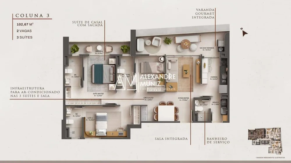 Apartamento, 3 quartos, 101 m² - Foto 11