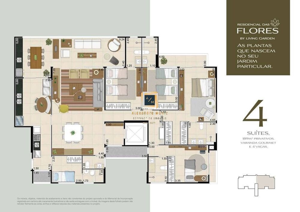 Apartamento, 4 quartos, 189 m² - Foto 3