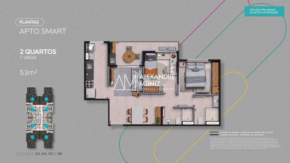 Apartamento, 2 quartos, 53 m² - Foto 8