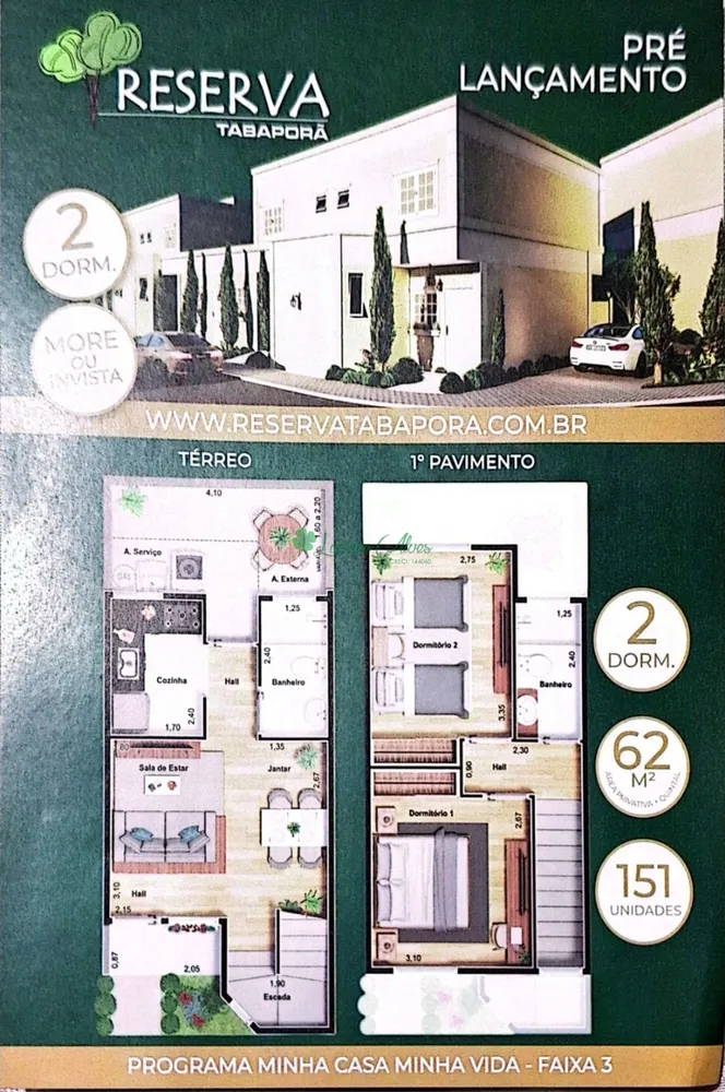 Casa, 2 quartos, 62 m² - Foto 3