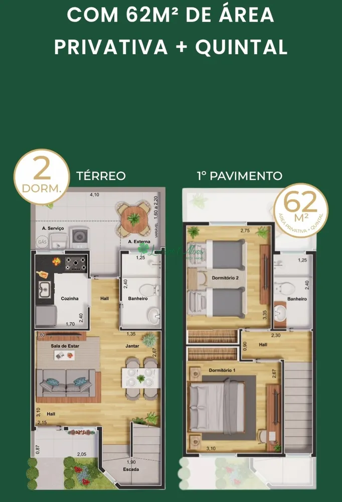Casa, 2 quartos, 62 m² - Foto 12