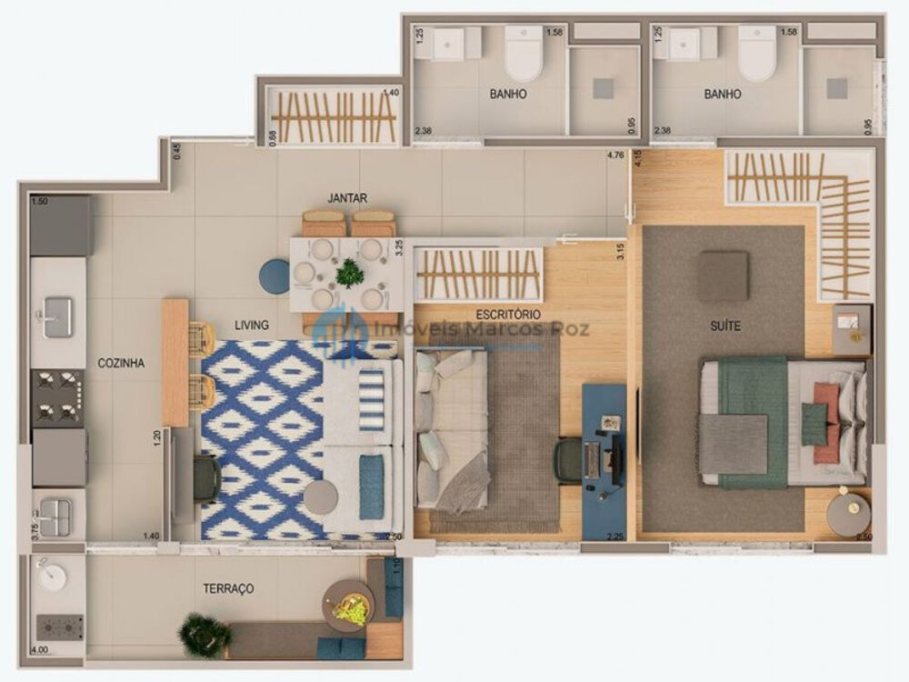 Apartamento, 2 quartos, 52 m² - Foto 8