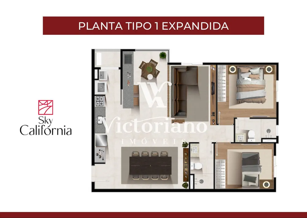 Apartamento, 2 quartos, 63 m² - Foto 3