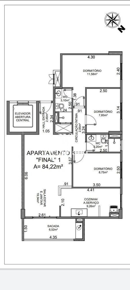 Apartamento, 3 quartos, 84 m² - Foto 4