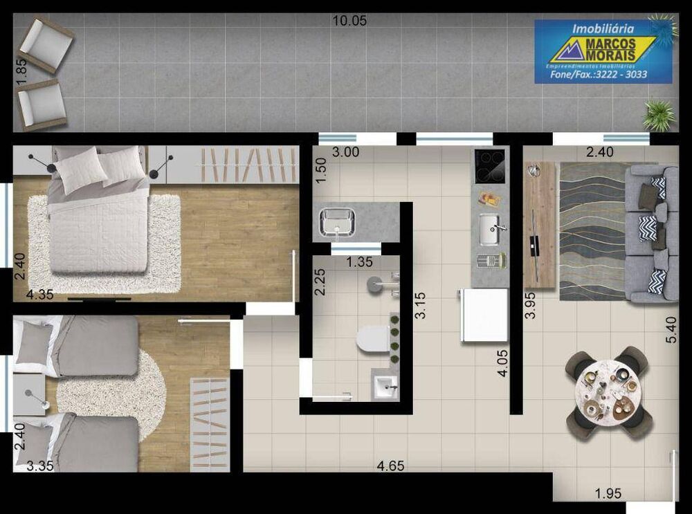 Apartamento, 2 quartos, 60 m² - Foto 2