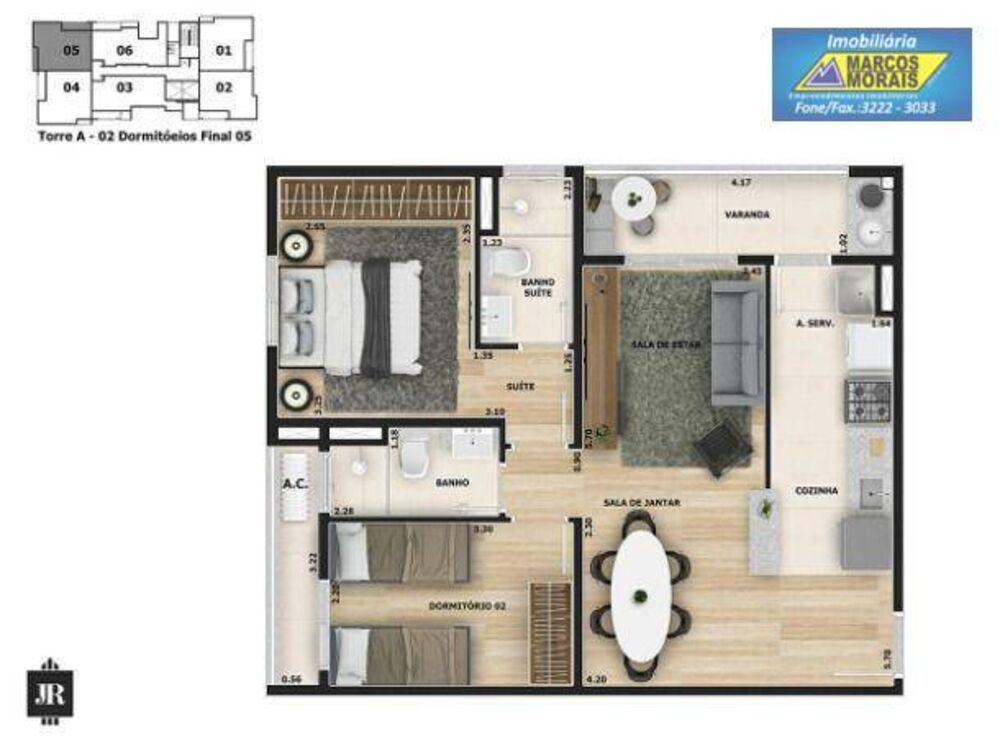 Apartamento, 2 quartos, 60 m² - Foto 1