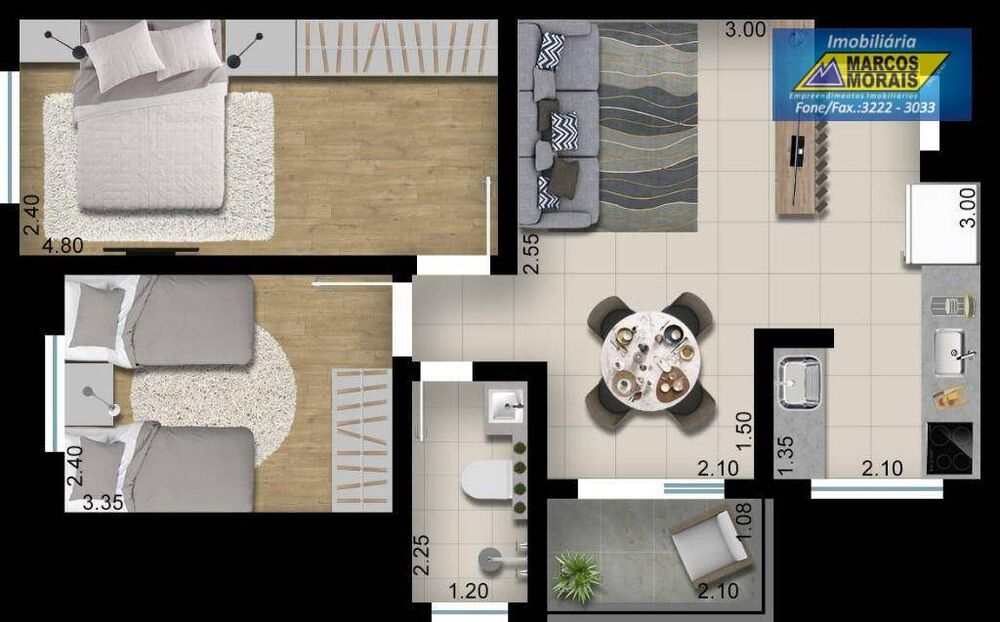 Apartamento, 2 quartos, 51 m² - Foto 1