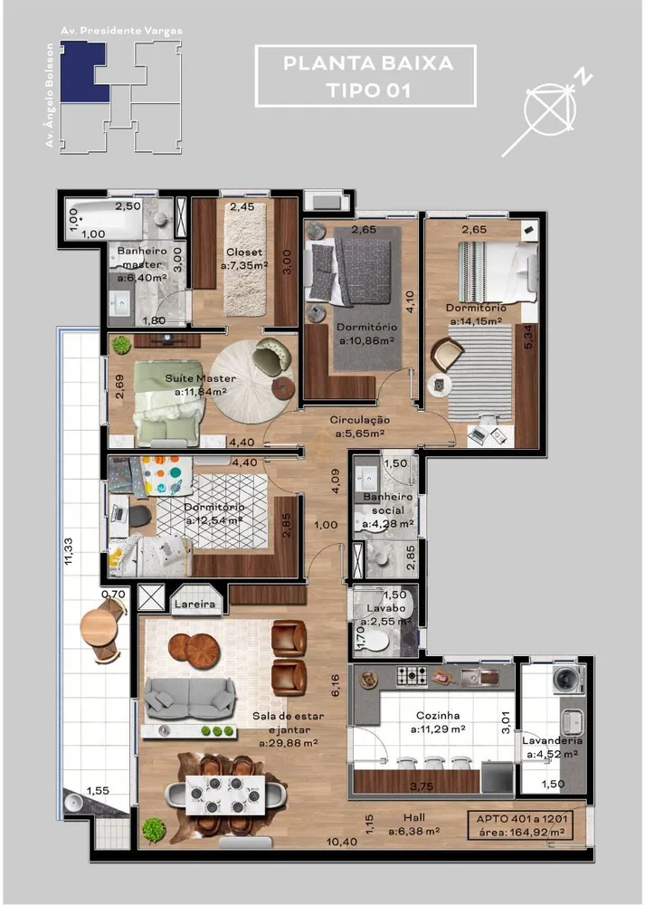 Apartamento, 3 quartos, 141 m² - Foto 4
