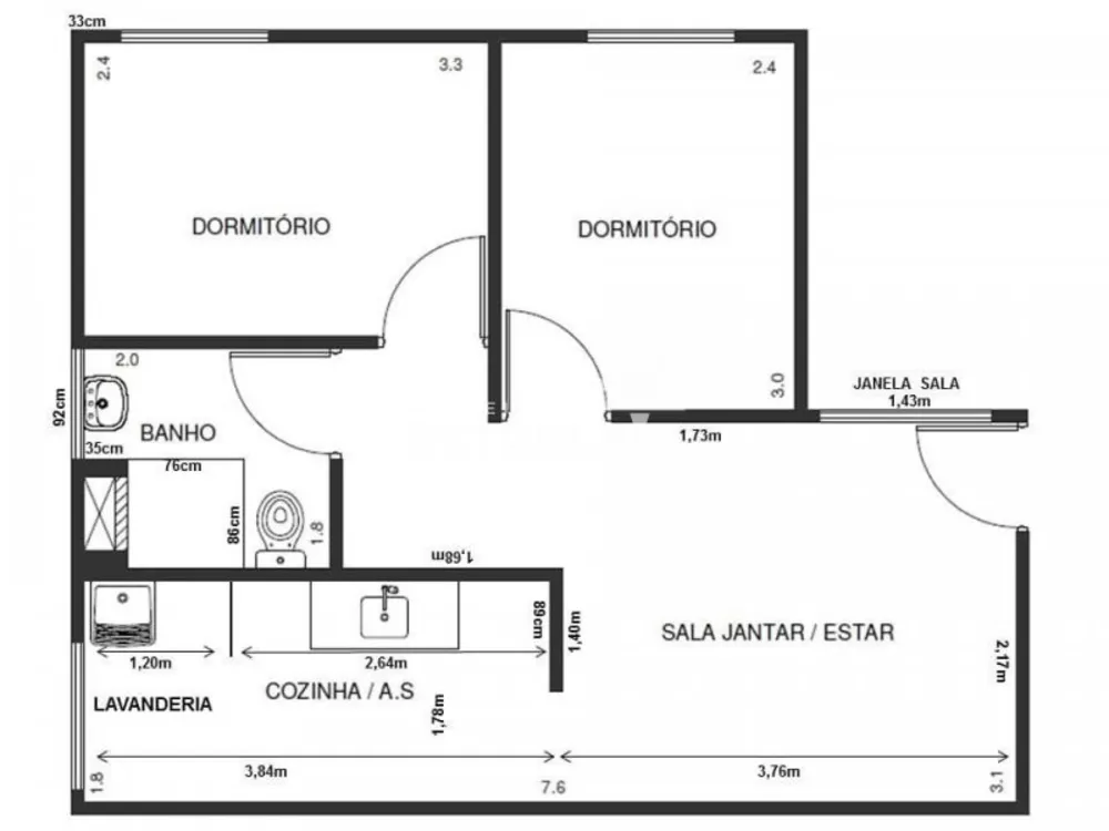 Apartamento à venda com 2 quartos, 44m² - Foto 32