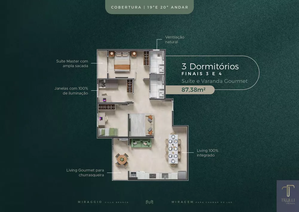 Apartamento, 2 quartos, 68 m² - Foto 2