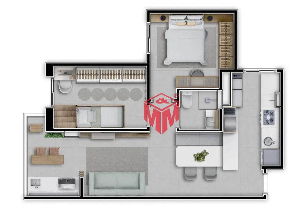 Apartamento, 2 quartos, 55 m² - Foto 8