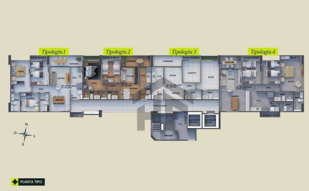 Apartamento, 3 quartos, 74 m² - Foto 7