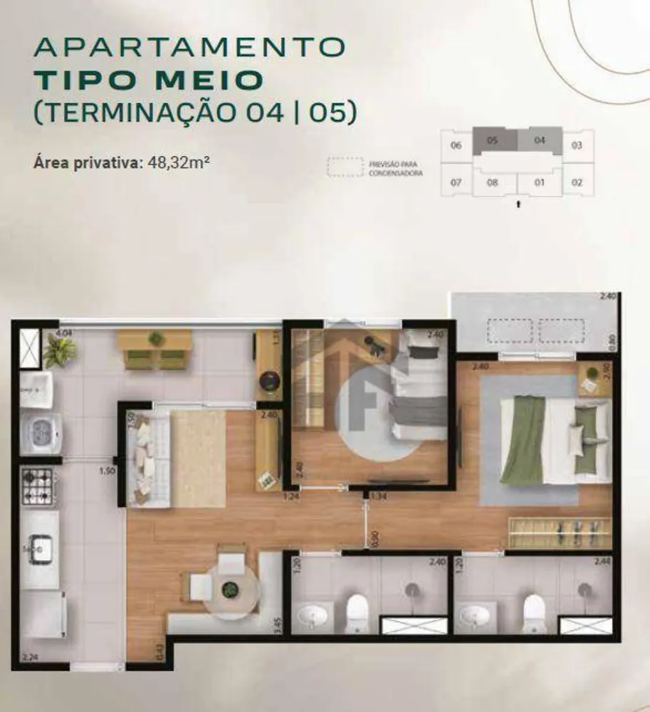 Apartamento, 2 quartos, 48 m² - Foto 14