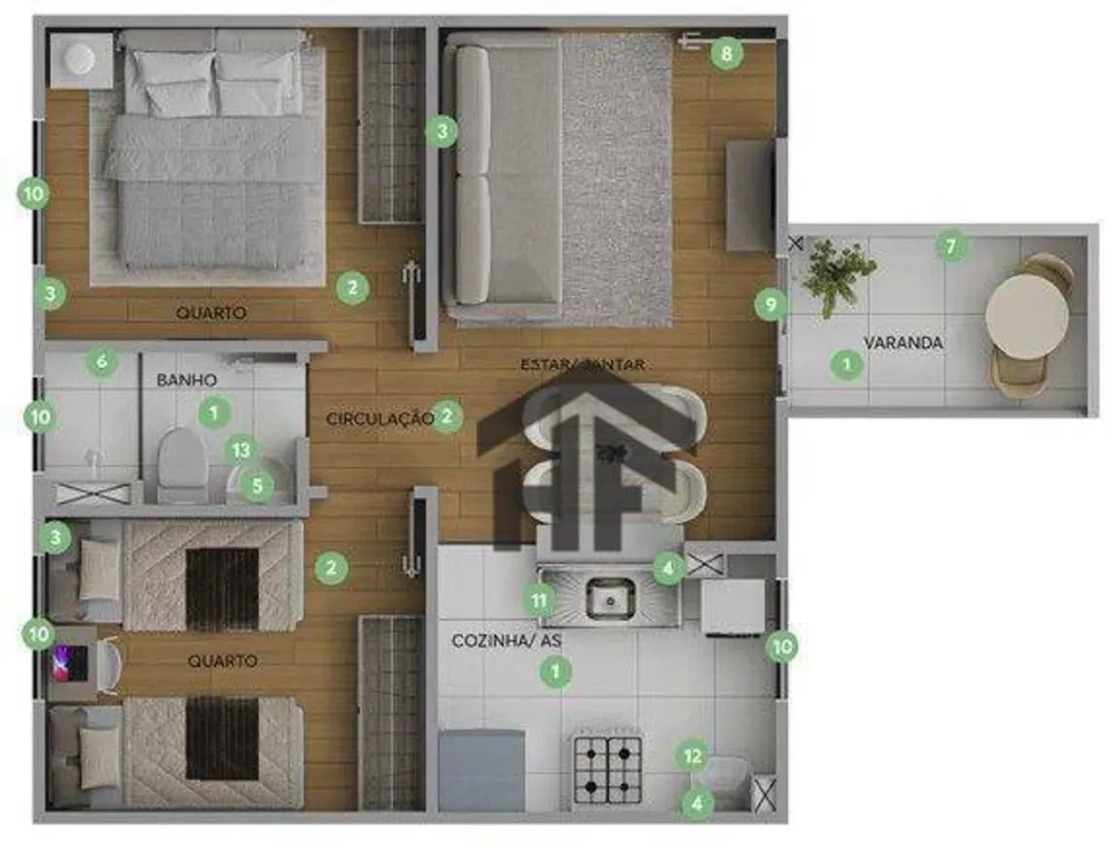 Apartamento, 2 quartos, 43 m² - Foto 5