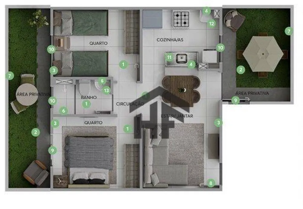 Apartamento, 2 quartos, 43 m² - Foto 6