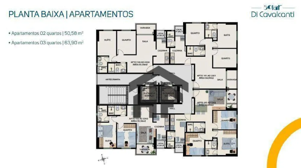 Apartamento, 3 quartos, 63 m² - Foto 12