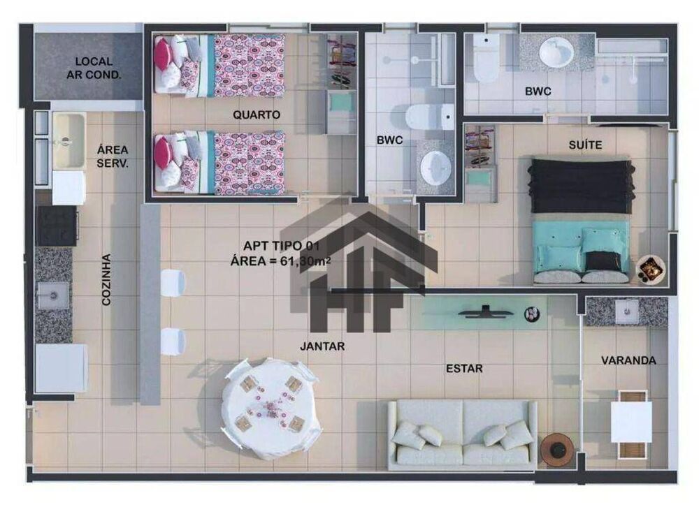 Apartamento, 2 quartos, 61 m² - Foto 7
