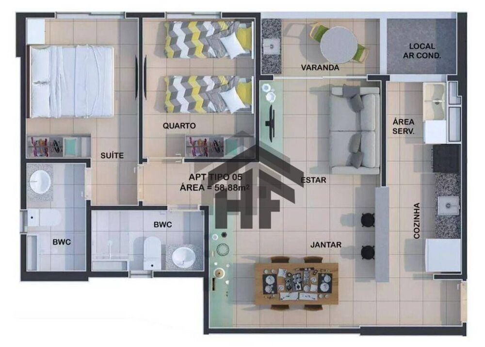 Apartamento, 2 quartos, 61 m² - Foto 8