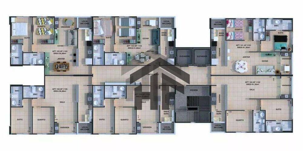 Apartamento, 2 quartos, 61 m² - Foto 6