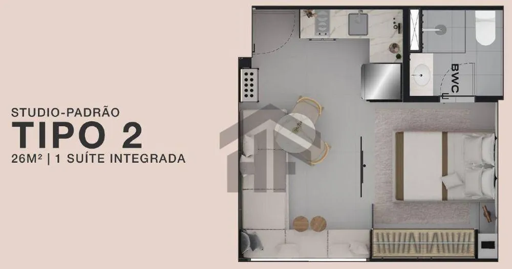 Kitnet-Studio, 26 m² - Foto 2