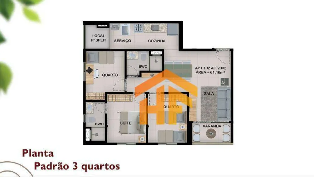 Apartamento, 3 quartos, 61 m² - Foto 16