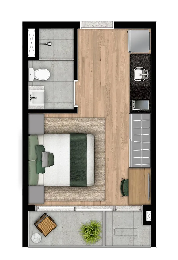 Apartamento, 1 quarto, 24 m² - Foto 8