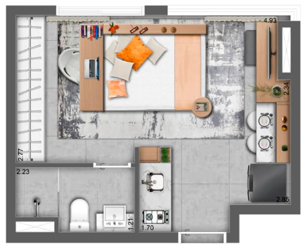 Apartamento, 1 quarto, 25 m² - Foto 7
