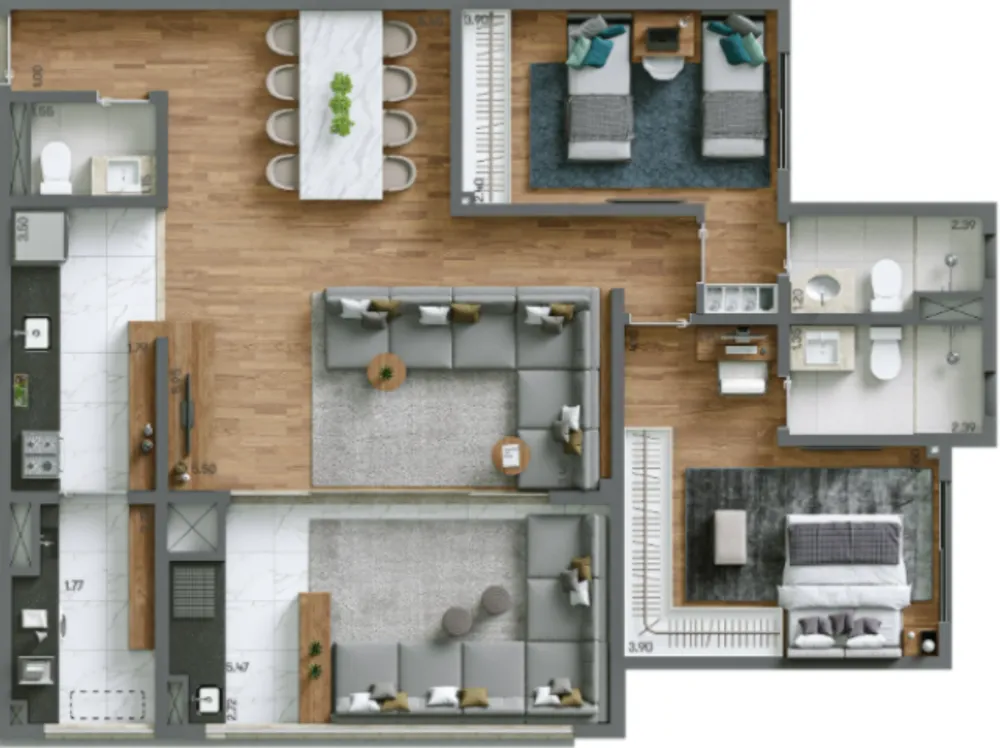 Apartamento, 4 quartos, 125 m² - Foto 6
