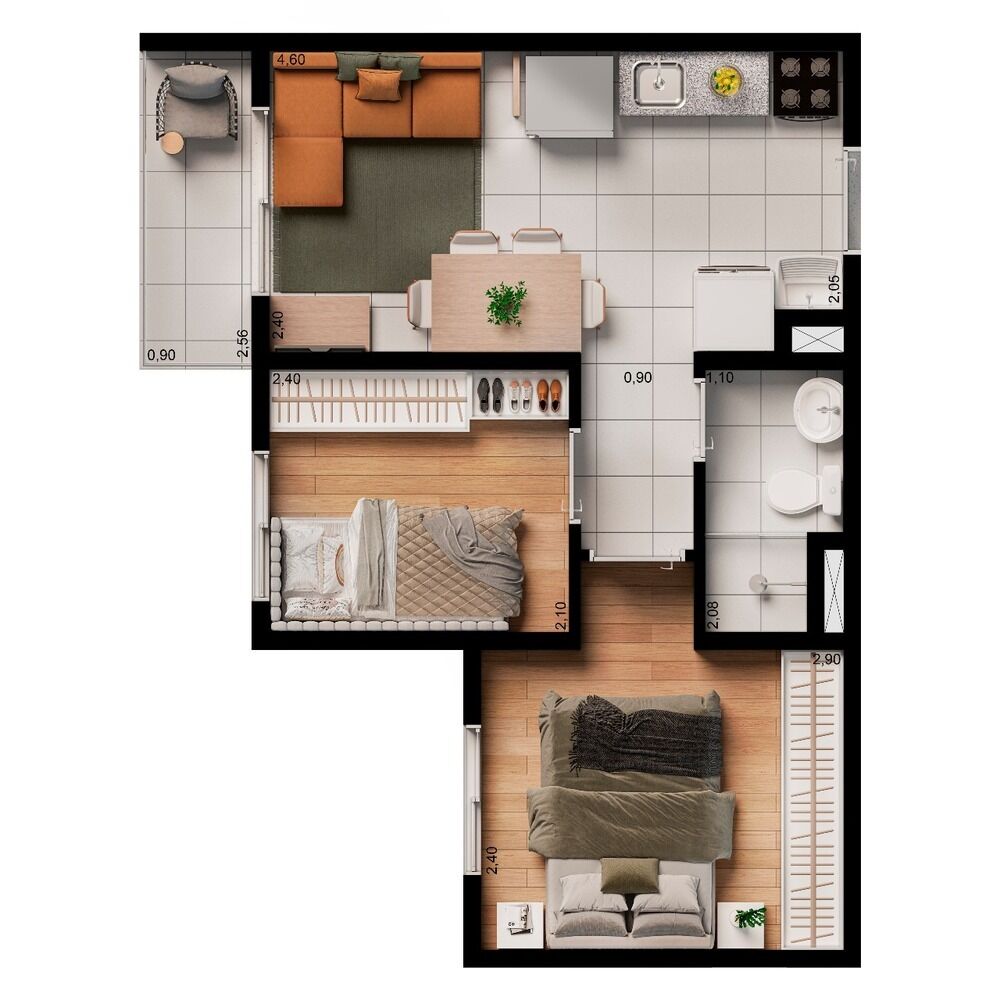 Apartamento, 2 quartos, 36 m² - Foto 16