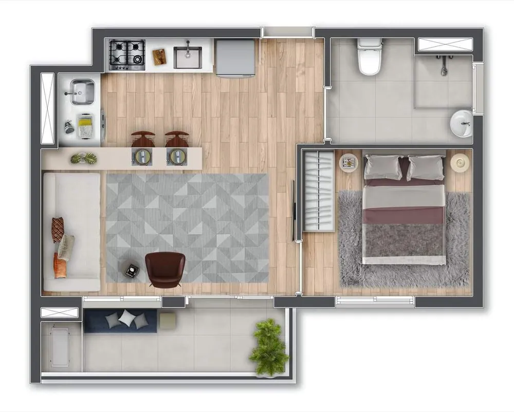 Apartamento, 1 quarto, 38 m² - Foto 16