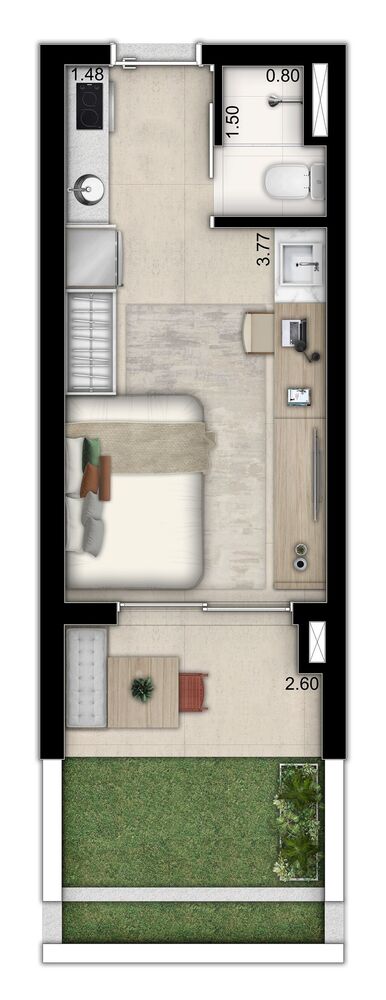 Apartamento, 1 quarto, 19 m² - Foto 8