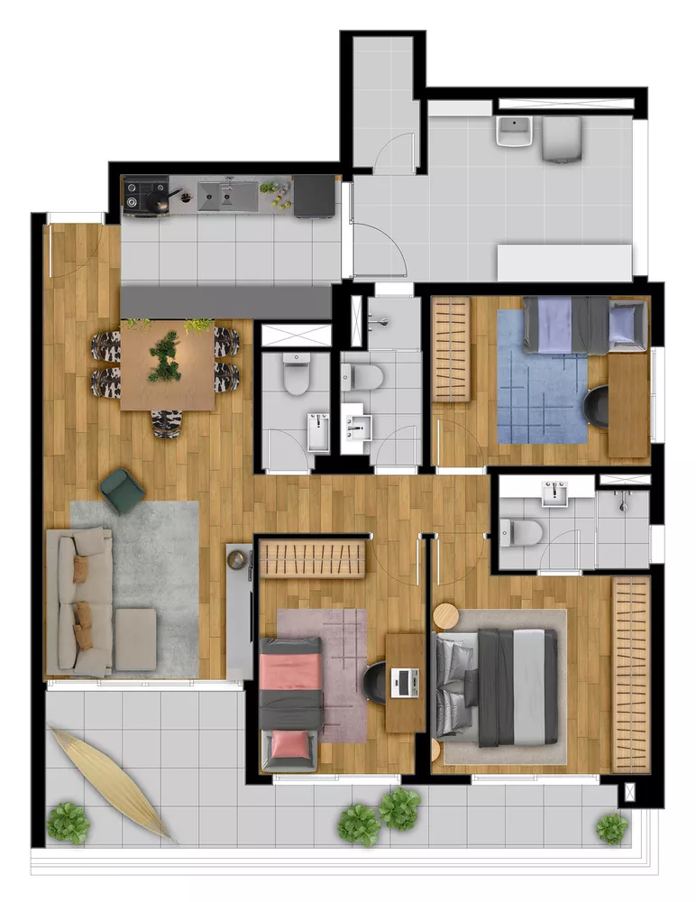 Apartamento, 3 quartos, 130 m² - Foto 5