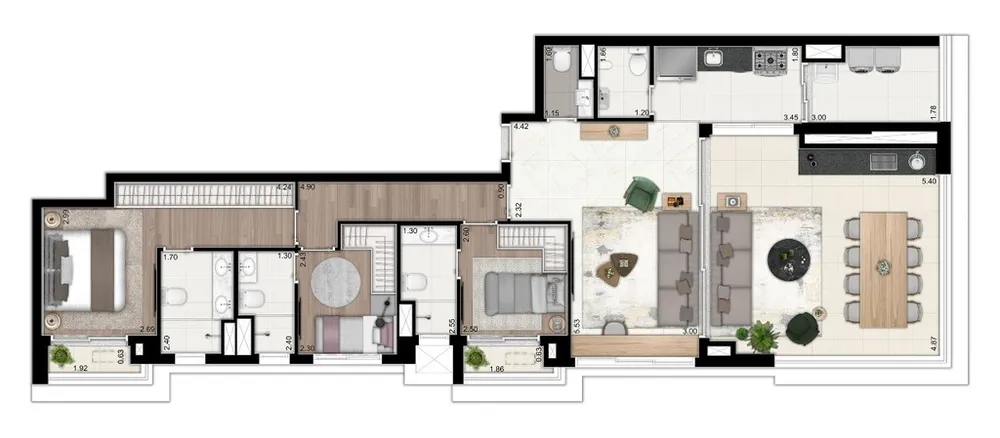 Apartamento, 2 quartos, 77 m² - Foto 8