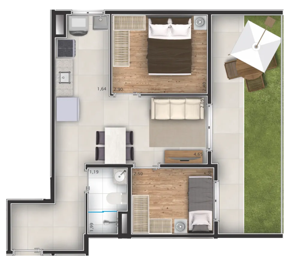 Apartamento, 1 quarto, 26 m² - Foto 8