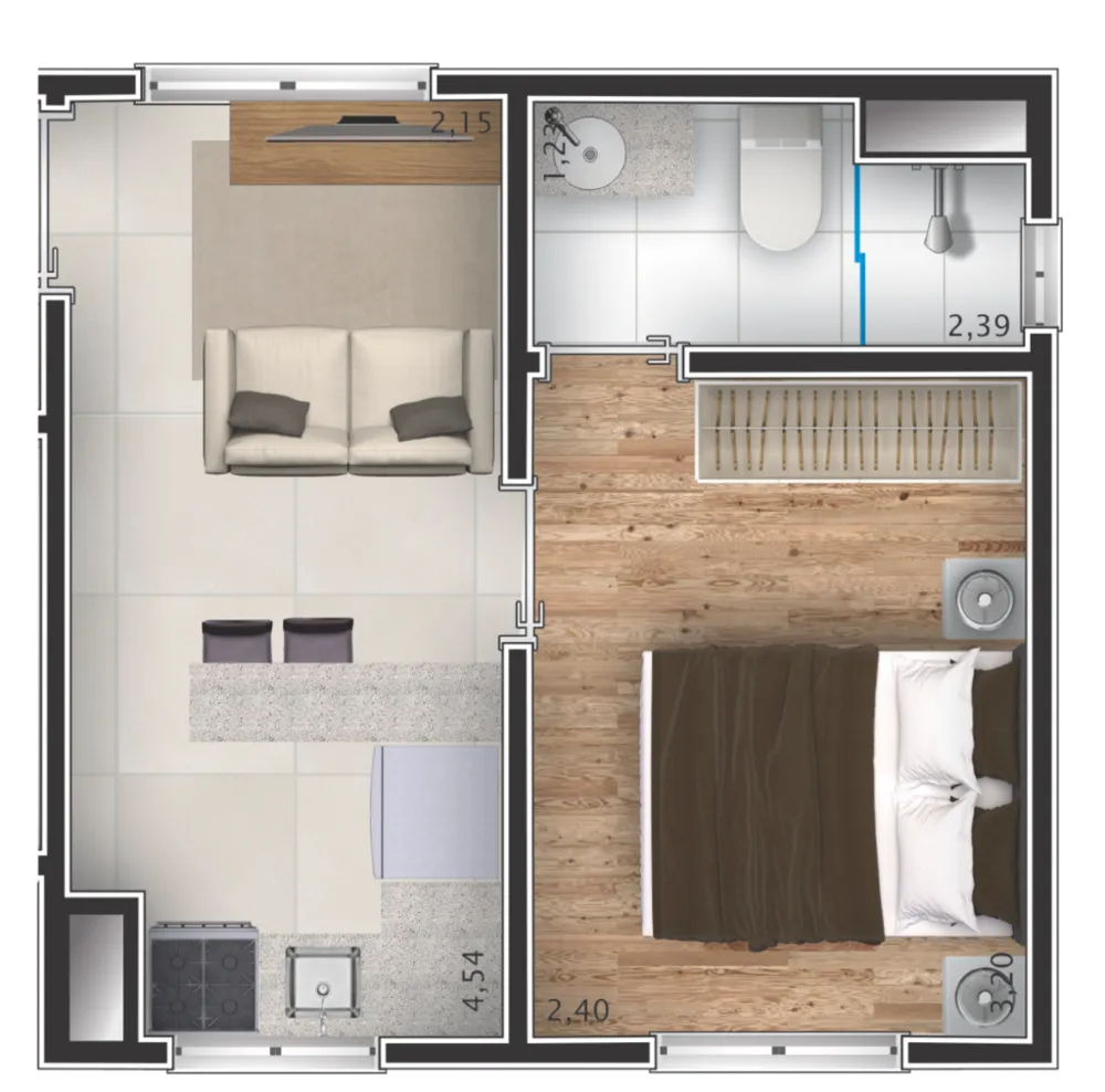 Apartamento, 1 quarto, 26 m² - Foto 6