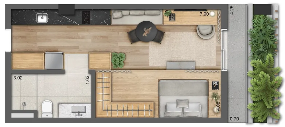 Apartamento, 1 quarto, 38 m² - Foto 3