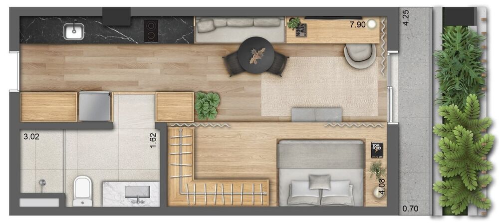 Apartamento, 1 quarto, 26 m² - Foto 6