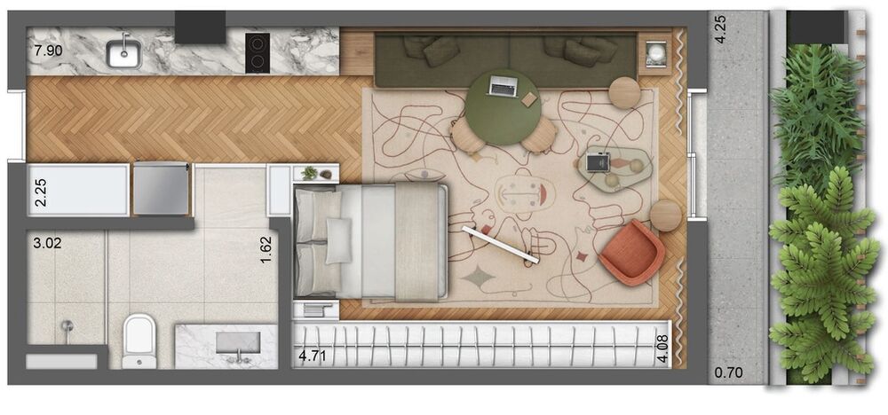 Apartamento, 1 quarto, 26 m² - Foto 7