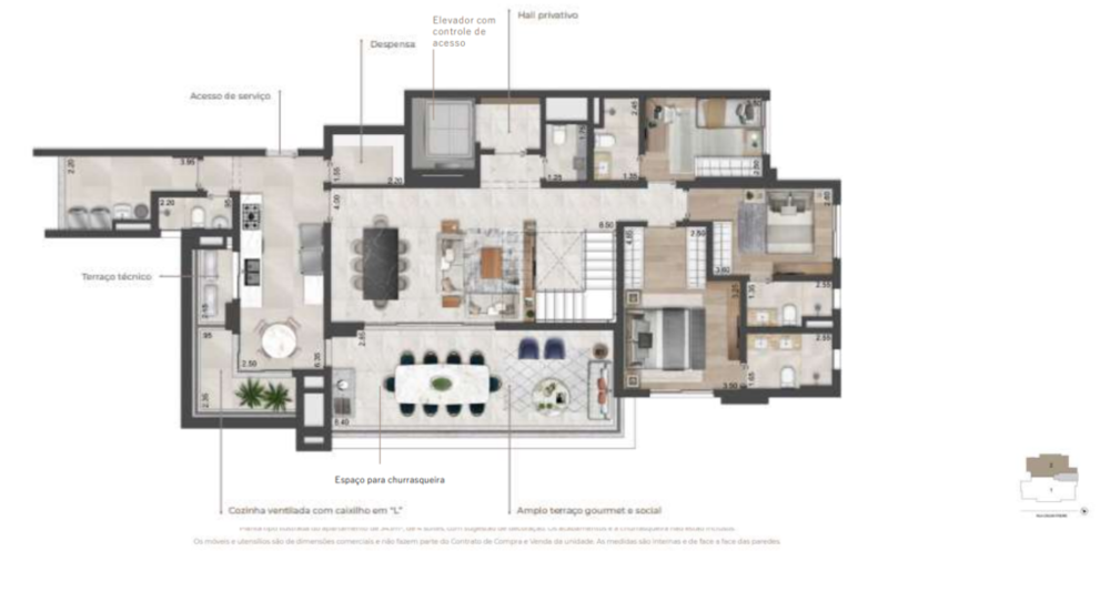 Apartamento à venda com 4 quartos, 217m² - Foto 7