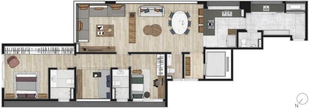 Apartamento, 4 quartos, 244 m² - Foto 3