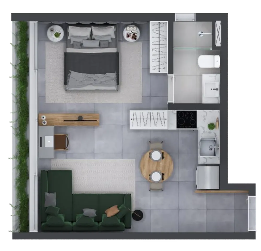Apartamento, 1 quarto, 53 m² - Foto 8