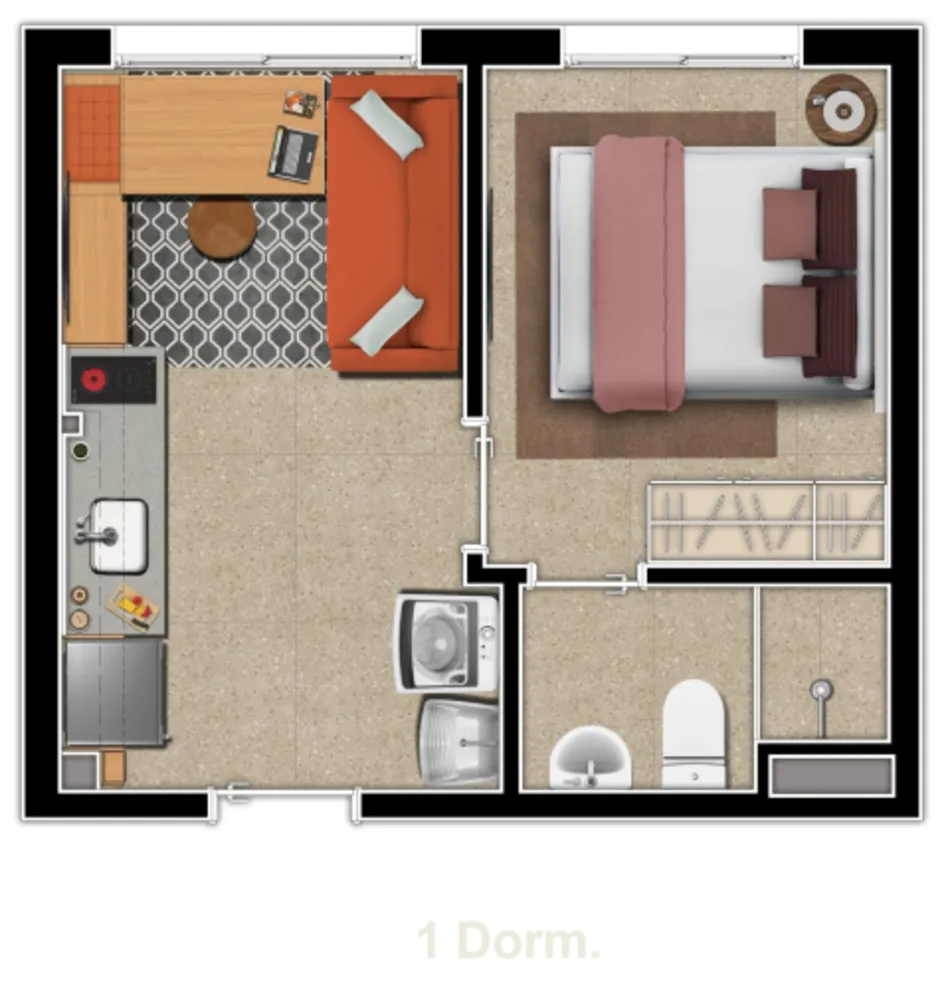 Apartamento, 2 quartos, 33 m² - Foto 12